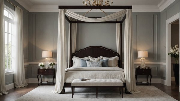 Créer une atmosphère douce avec un ciel de lit élégant